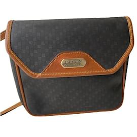 Borsa a mano Lanvin in pelle grigio scuro