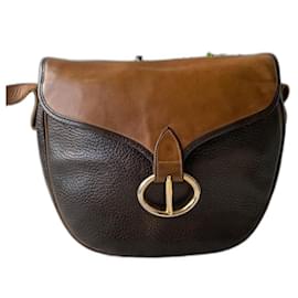 Bolso de hombro Christian Dior de piel marrón