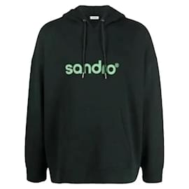 Sandro Sweatshirt Grün Baumwolle XL