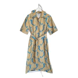 Malene Baumwoll-Midikleid von Samsoe Samsoe mit einem Gürtel - Samsoe & Samsoe