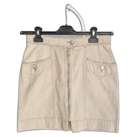 Falda mini de denim beige de algodón Isabel Marant Étoile - Isabel Marant Etoile