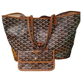 Borsa a mano Goyard St.Louis PM Beige in tela