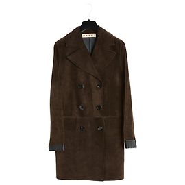 Cappotto Giacca Suede Marni FR38 Khaki Brown UK10 US8