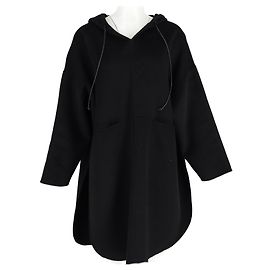 Totême Pullover-Mantel aus schwarzer Kaschmir