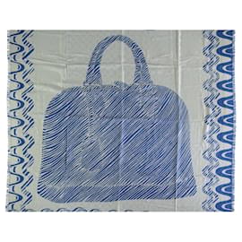 Sciarpa Alma stampata blu e bianca Louis Vuitton - anni '10