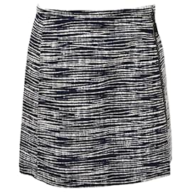 Falda A-Line mini con cremallera impresa de Louis Vuitton en lana multicolor