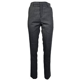 Ami Slim-Fit Trousers in Grey Wool