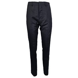 Pantaloni Slim-Fit Ami in lana blu navy