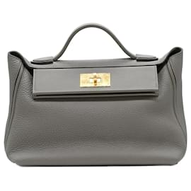 Hermès 24/24 Etain Togo Leder Tasche