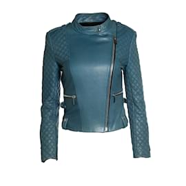Barbara Bui, Chaqueta de cuero acolchada en azul