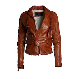 Dsquared2, leather jacket in cognac