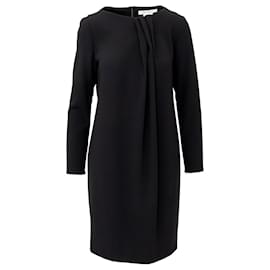 Vestido midi negro con pliegues Max Mara