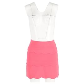 Falda mini con volantes Sandro Paris en poliéster rosa