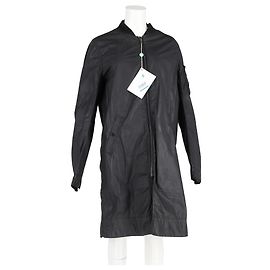 Chaqueta larga con cremallera Rick Owens DRKSHDW en poliamida negra