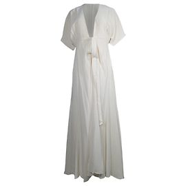 Reformation Winslow Maxikleid aus weißer Viskose