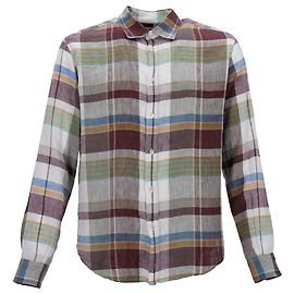 Camicia a quadri con bottoni Missoni in lino multicolore