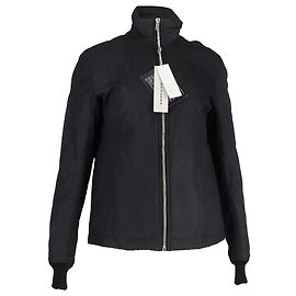 Giacca parka con zip Rick Owens in cotone nero