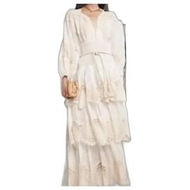 Maxikleid aus Ramie-Gaze mit gehäkeltem Spitzenbesatz - Zimmermann