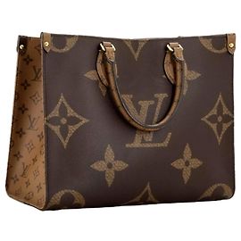 Louis Vuitton OnTheGo Tote Reverse Monogram Giant MM Braun