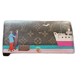 Louis Vuitton Monogram Canvas Illustre Transatlantic Sarah Wallet Pink