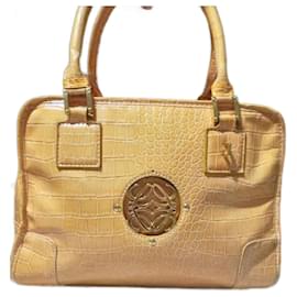 Loewe Amazona Ledertasche Krokodiloptik Gelb