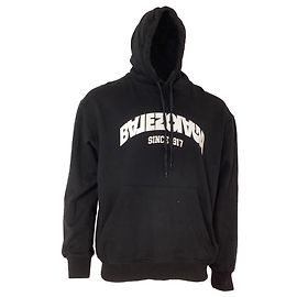 Balenciaga Back Flip Logo Hoodie aus schwarzer Baumwolle