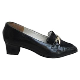 Mocassini con tacco Bally in vernice nera