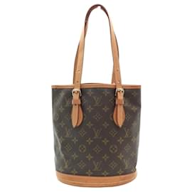 Louis Vuitton Bucket PM Monogram Marrone Tela