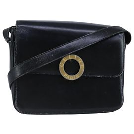 Céline Borsa a spalla CELINE in pelle nera e oro Auth 97448