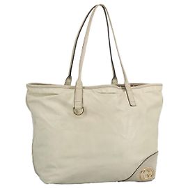 GUCCI Tote Bag aus Leder Beige Gold 169945 Auth th5379