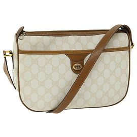 Borsa a Spalla GUCCI GG Supreme Bianca 89 02 077 Auth ep3417