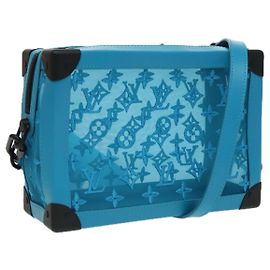 LOUIS VUITTON Borsa Trunk Morbida Monogram Mesh Azzurro Chiaro M45074 LV Auth 91749S