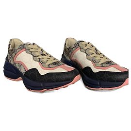 Gucci Rython Sneaker aus Leder rosa Größe 37