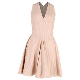 Vestido mini halter impreso Alaïa en viscosa nude