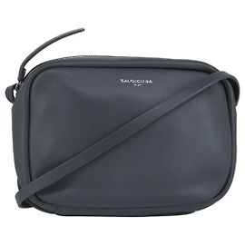 Borsa a spalla in pelle BALENCIAGA Everyday camera S grigia Auth hk1763