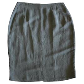 Falda lápiz de ramio gris oscuro talla 34 - Autre Marque