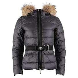 Moncler Angers Giubbotto Fur Parka Larga Gris Oscuro