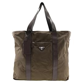 Borsa Boston in nylon Prada khaki unisex