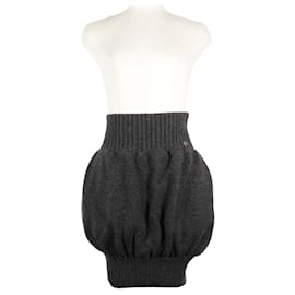 Falda de cachemira gris de Chanel