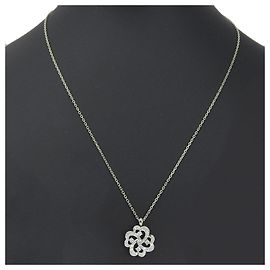 Autre Marque Collar Floral de Platino Pt900 con Diamantes