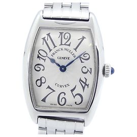 Autre Marque Franck Muller Tonneau Curvex Uhr 1752QZ aus Edelstahl mit Quarz
