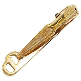 Spilla per cravatta vintage placcata in oro Dior
