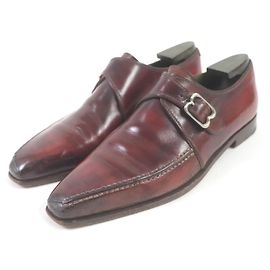 Scarpe in pelle con fibbia singola Berluti Bordeaux