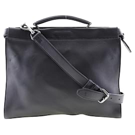 Fendi Peekaboo Business Bag Leather Black 2WAY