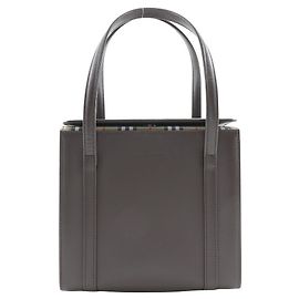Borsa a mano Burberry Box in pelle con motivo Nova Check