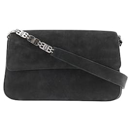 Bally Wildleder Schultertasche schwarz
