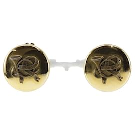 Boucles d'oreilles en forme de corne plaquées or Hermes - Hermès