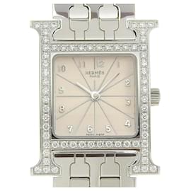 Hermes H Watch Diamond Bezel Quartz Stainless Steel - Hermès