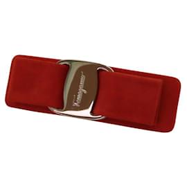 Accessorio per capelli Suede Vara Barrette di Salvatore Ferragamo
