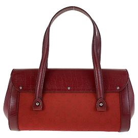 Borsa a spalla in tela GG Gucci Bamboo in pelle